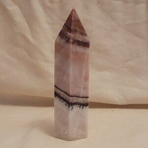 Pork Stone aka Dali Rainbow Jasper Point aka Red & White Calcite Point Tower